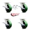 Service Caster 6 Inch Kingpinless Green Poly on Steel Wheel Caster Set Brake and Swivel Lock SCC-KP30S620-PUR-GB-SLB-BSL-4 - alternate 5